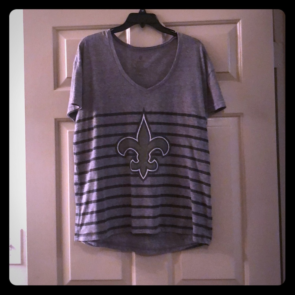 💟 Grey oversized New Orlean Saints Tee